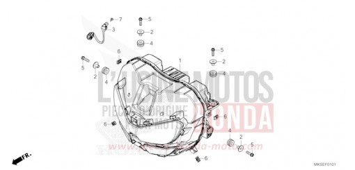 HEADLIGHT (CRF1100A2/A4/AL2/D2/D4/DL2/DL4) CRF1100A4M de 2021